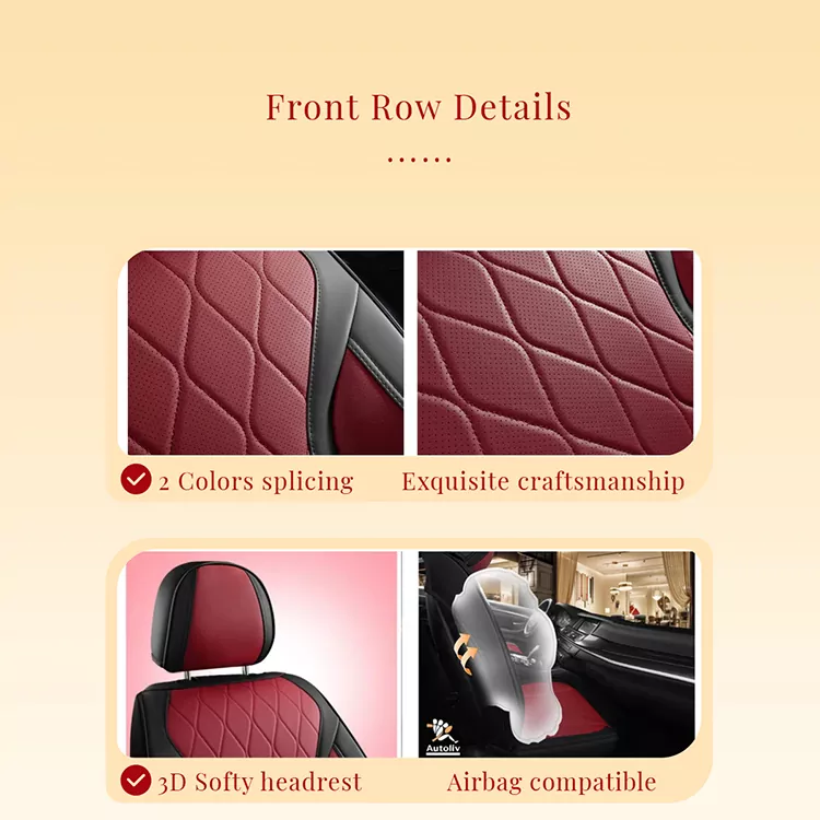 Universal Leather Auto Seat Covers front bucket seat configuration