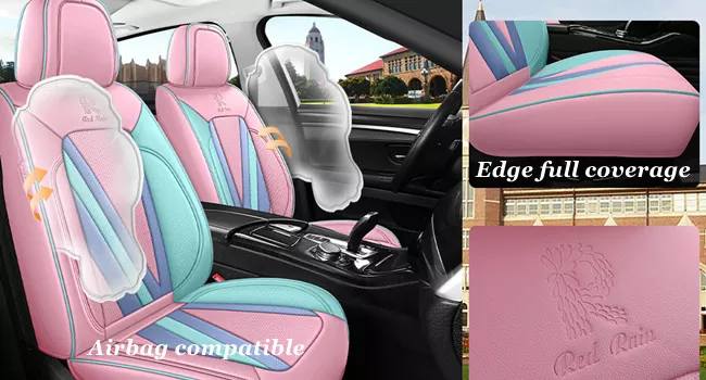 multi-color luxury car seat cover with perforated surface