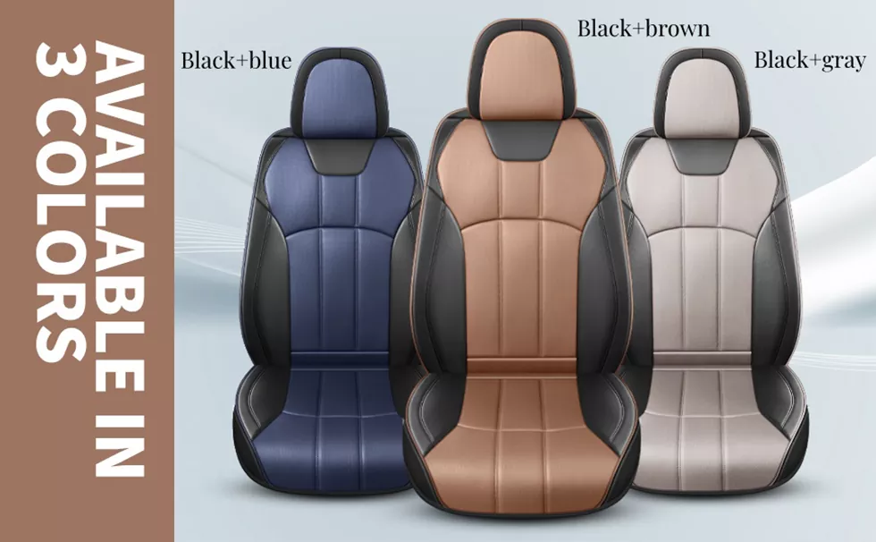 Universal Leather Seat Covers Full Set color combinations